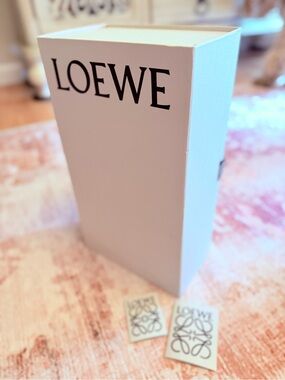 Loewe White Box with Black Logo and Sticker Accents
